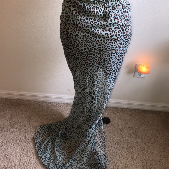 EYWASOULS GREEN 100% ‘CHIFFON’ LEOPARD PRINT - Picture 10 of 16